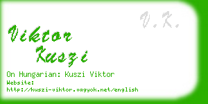 viktor kuszi business card